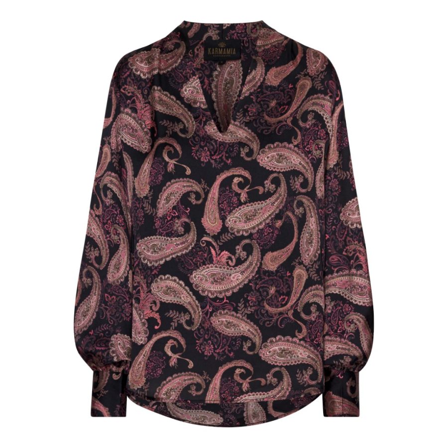 Karmamia lou blouse black poppy