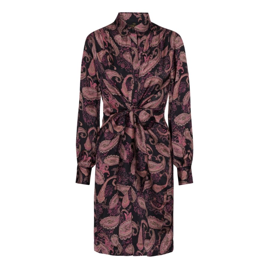 Karmamia mila dress mid black poppy