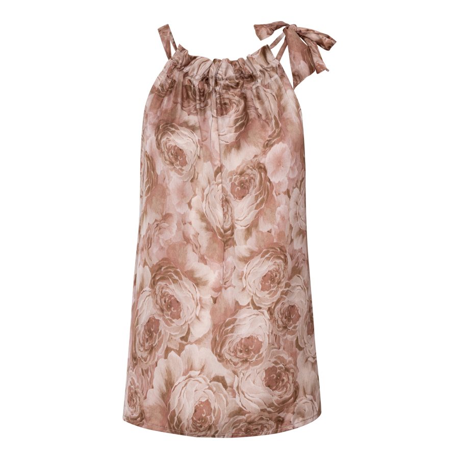 Karmamia ruffle tie top blush rose