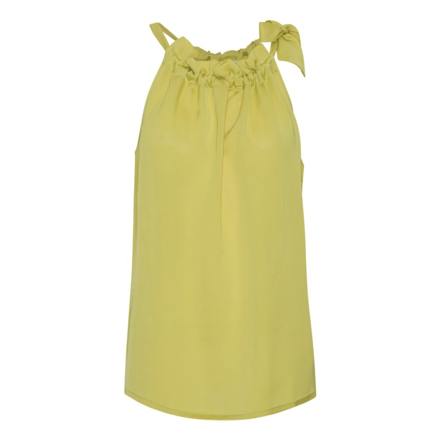 Karmamia ruffle tie top empire yellow