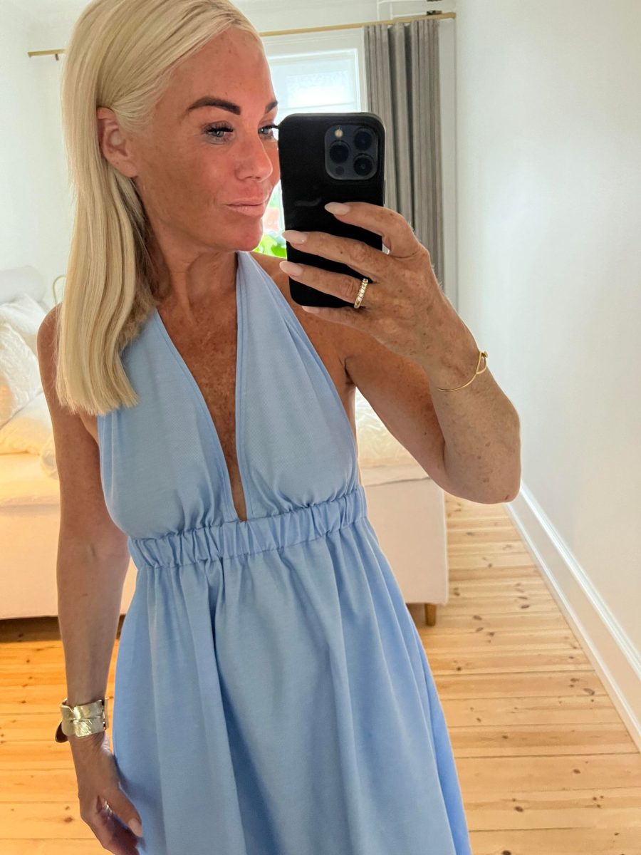 Signé dress without sleeves light blue - Image 2