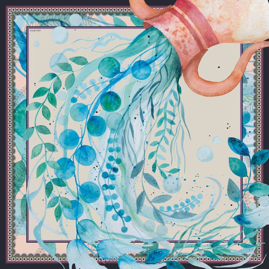 Bella & voss aquarius silk scarf