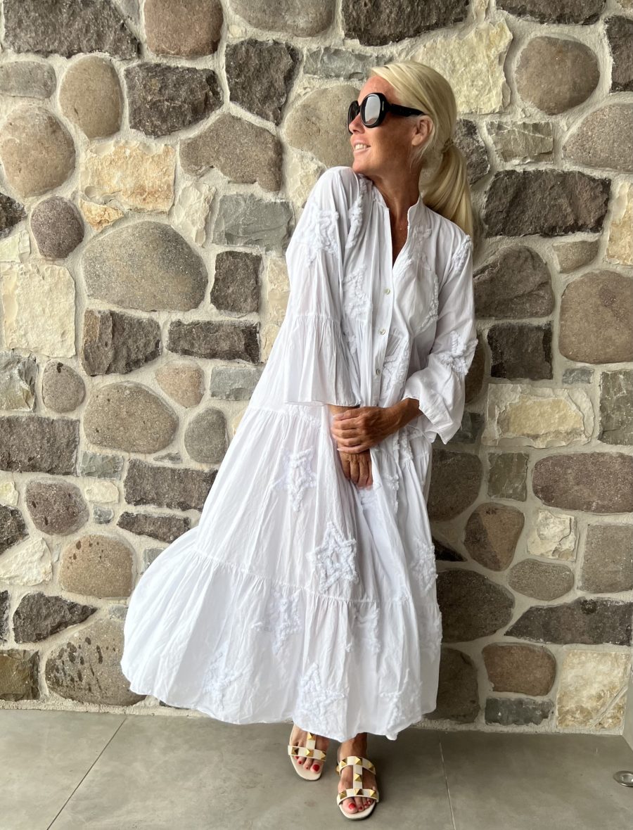 Trend star heart sun dress white