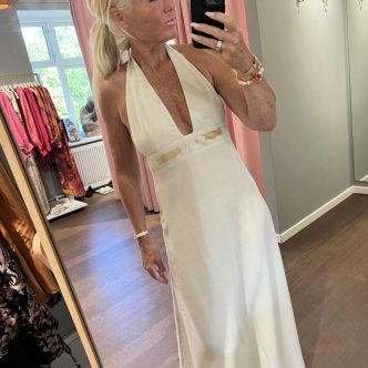 Signé dress white with logo