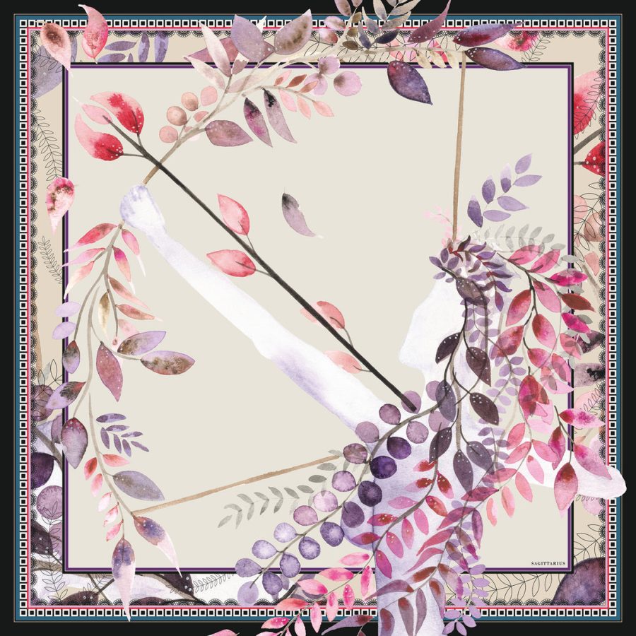 Bella & voss sagittarius silk scarf