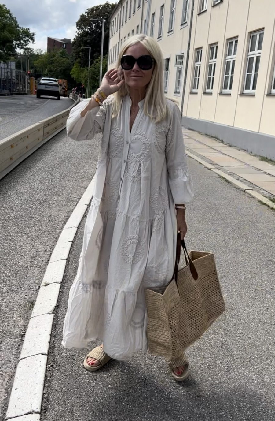 Trend star heart sun dress long Sand