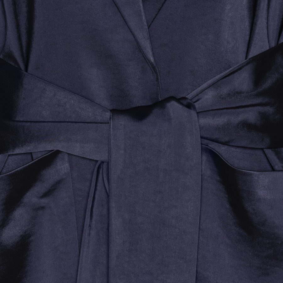 Rex tie blazer navy rich satin - Image 3