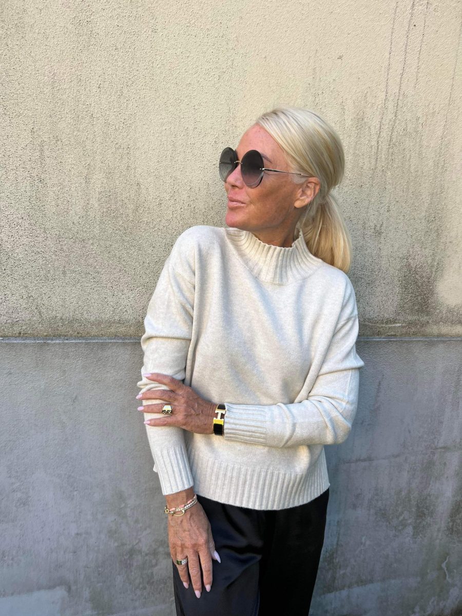 BB knit sweat beige