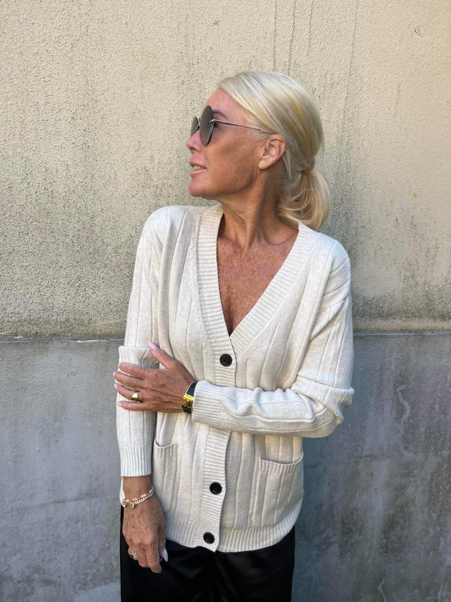 BB long cardigan beige