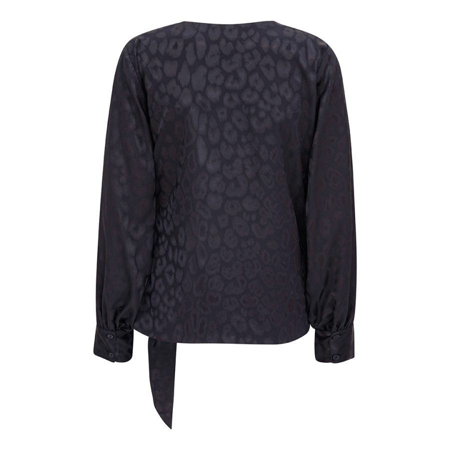 Karmamia ines blouse navy leo jacquard - Image 2