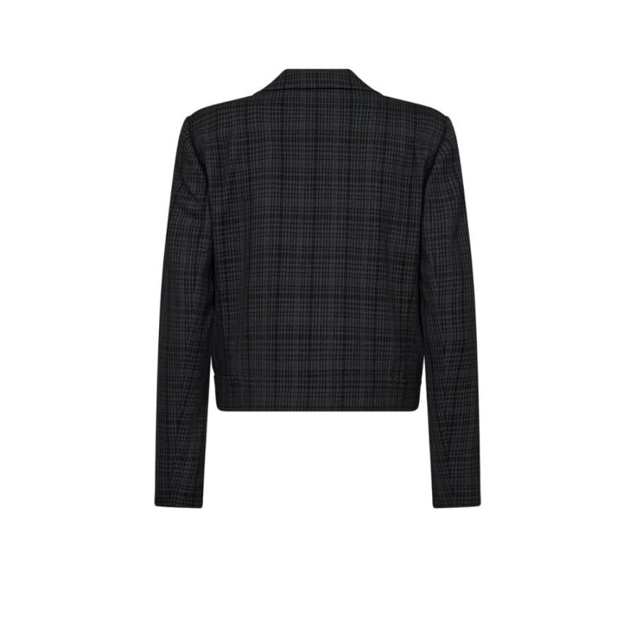 Copenhagen muse checkered blazer grey military - Image 2