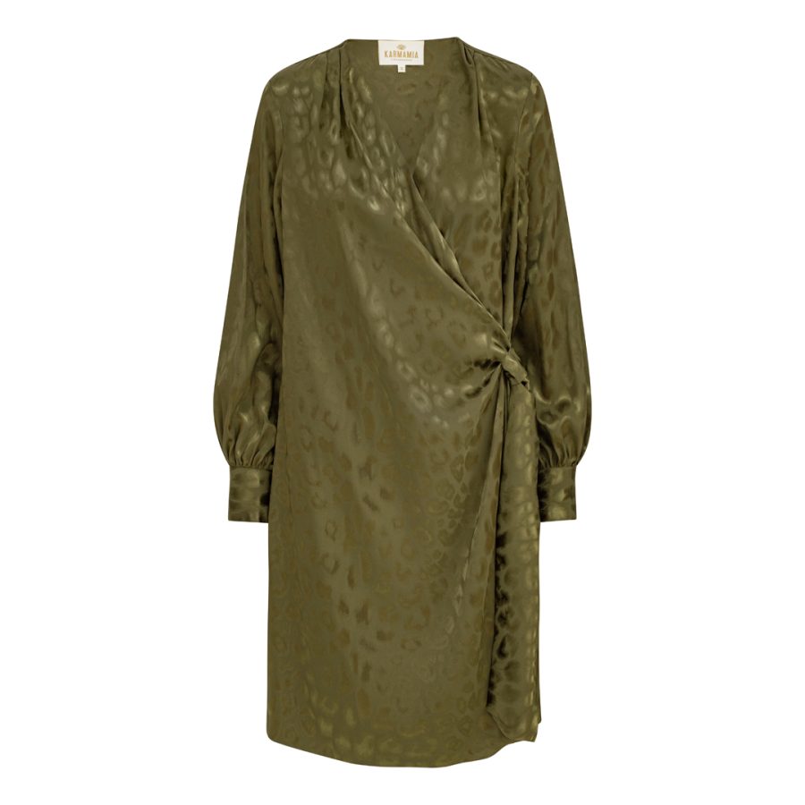 Karmamia ines dress army leo jacquard