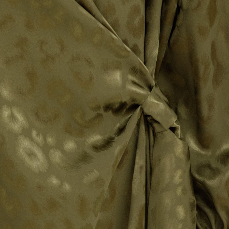 Karmamia ines dress army leo jacquard - Image 3