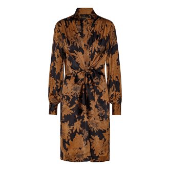 Karmamia mila dress mid tawny flower