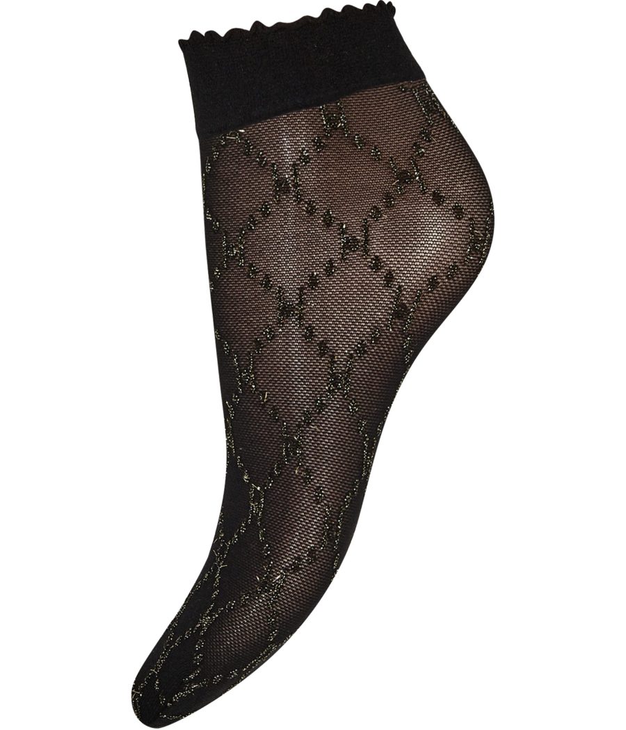 Hype the detail logo socks black glitter