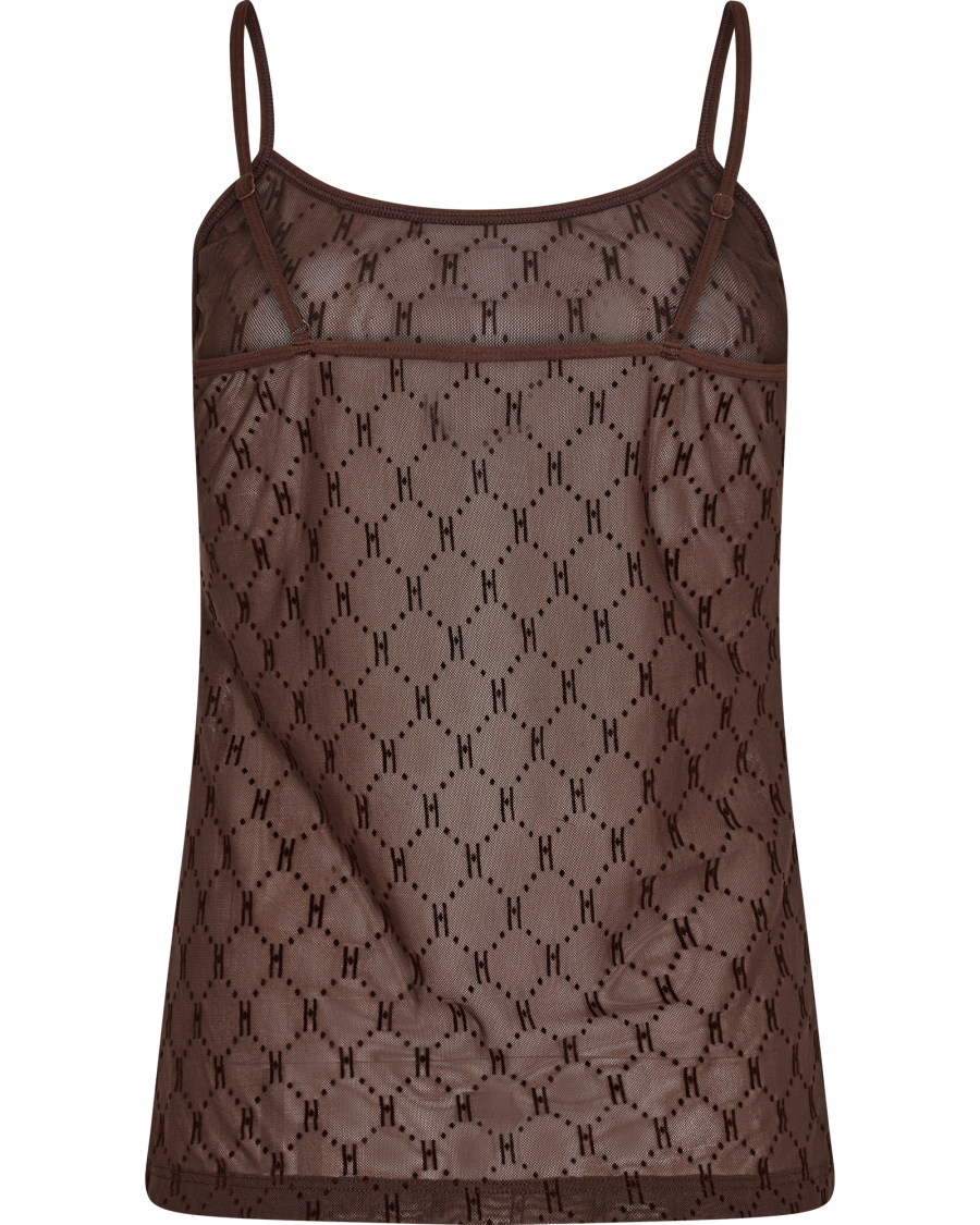 Hype the detail mesh singlet brown - Image 2