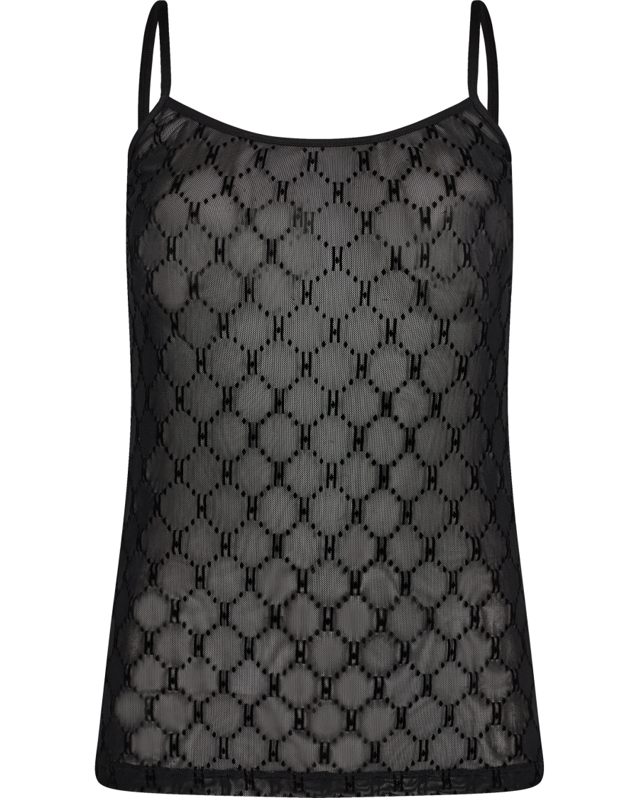 Hype the detail mesh singlet black
