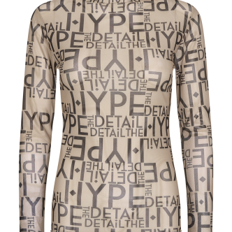 Hype the detail mesh blouse beige