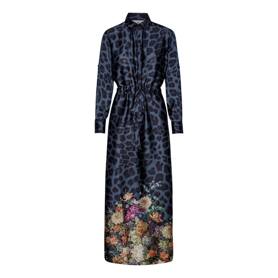 Karmamia nakita maxi dress navy flower leopard