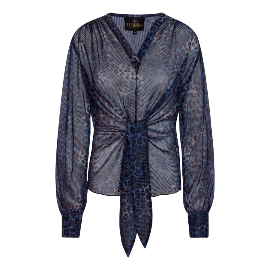 Karmamia rio blouse navy brown leo