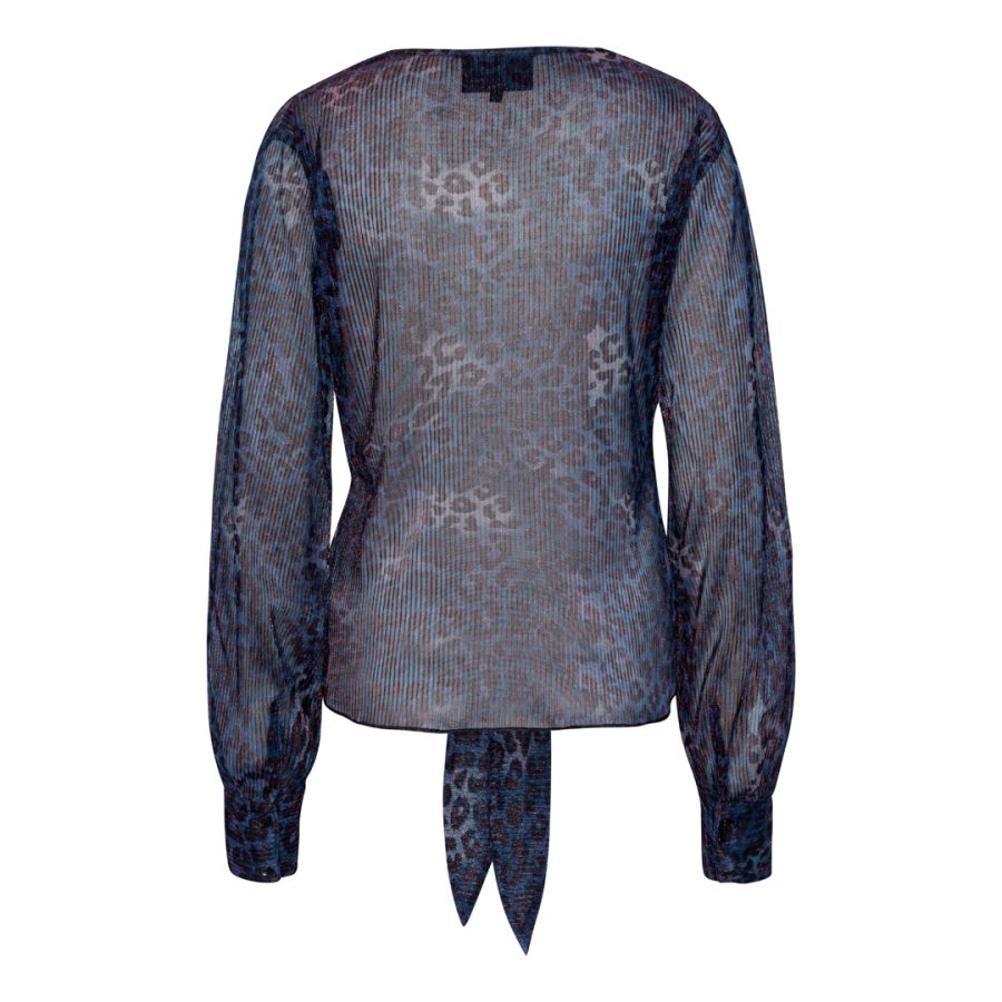 Karmamia rio blouse navy brown leo - Image 2