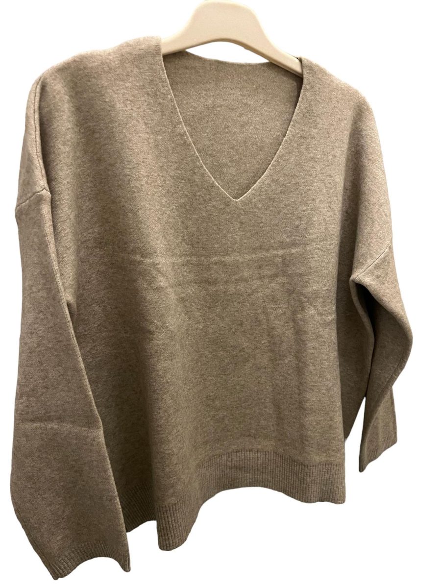 BB v-neck knit khaki