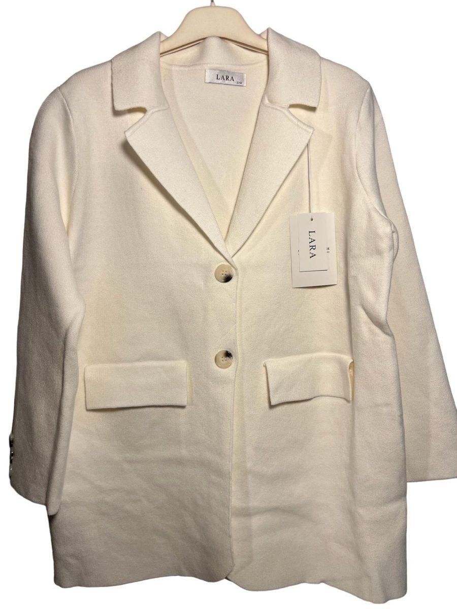 Lara knit blazer creme