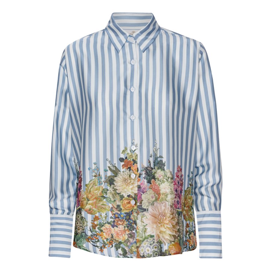 Karmamia joseph shirt floral stripe