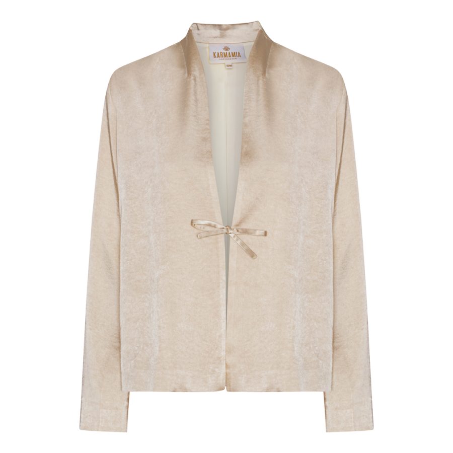 Karmamia kaia jacket antique white rich satin