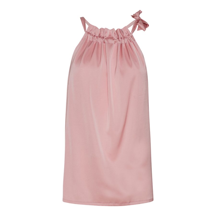 Karmamia ruffle tie top fondant pink