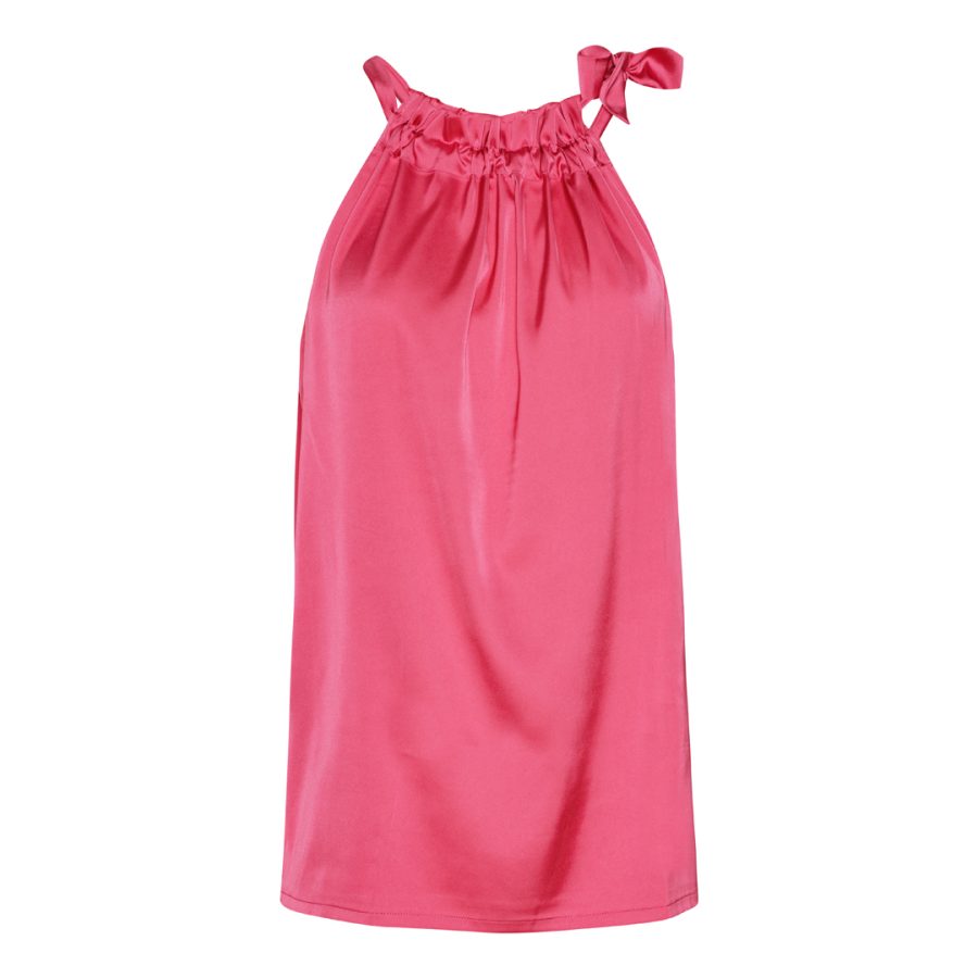 Karmamia ruffle tie top rose pink