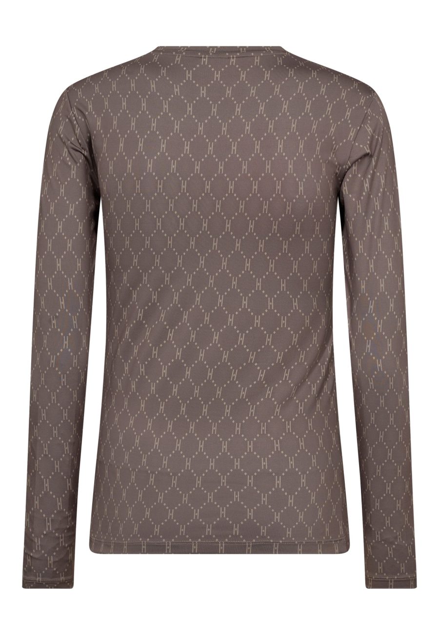 Hype the detail printed blouse brown - Image 2