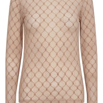 Hype the detail mesh blouse nude