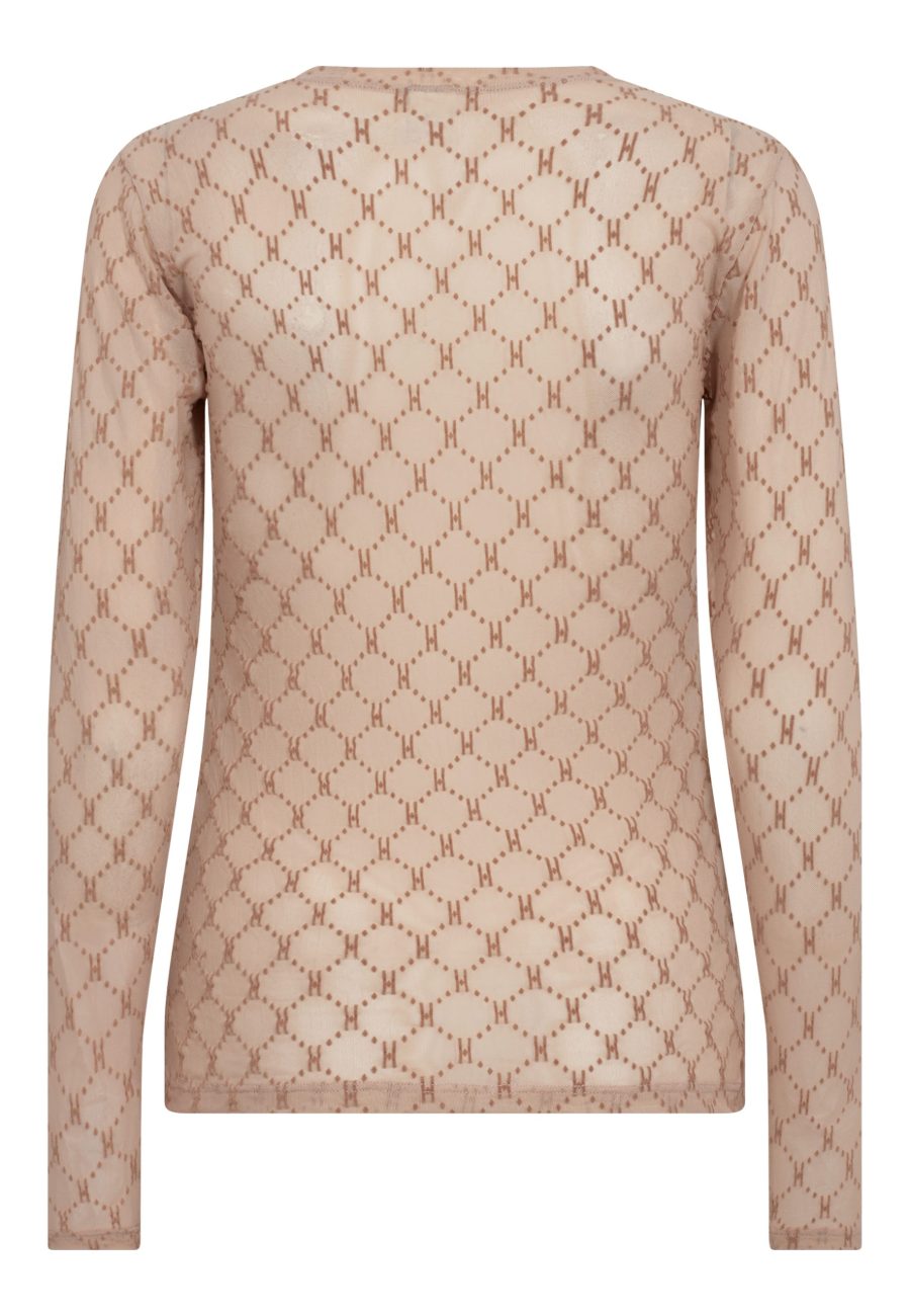 Hype the detail mesh blouse nude - Image 2