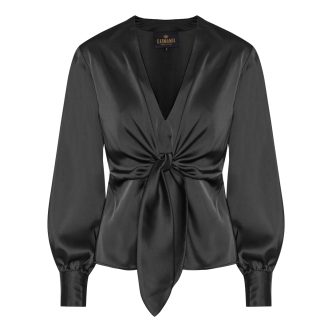 Karmamia blair blouse semi rich satin black