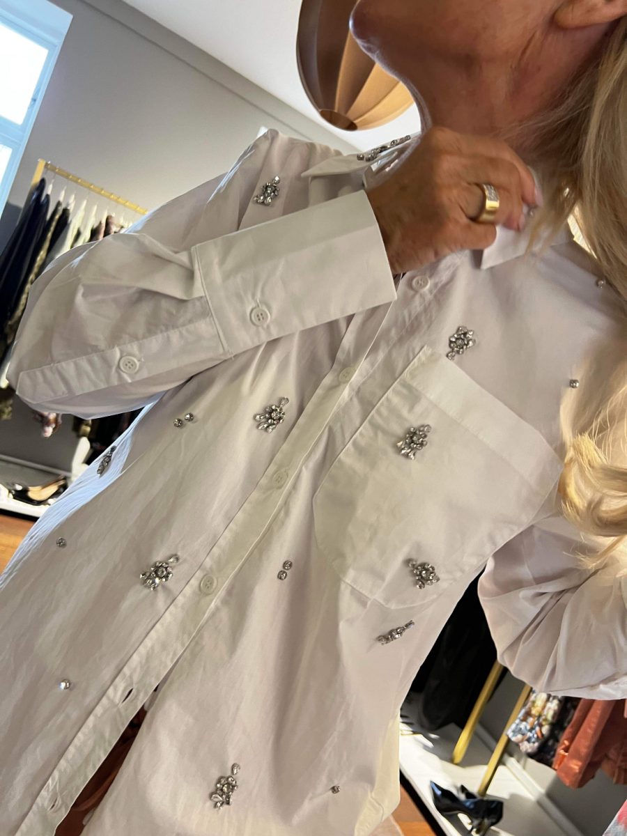 BB shirt with rhinestone detail white - Image 2