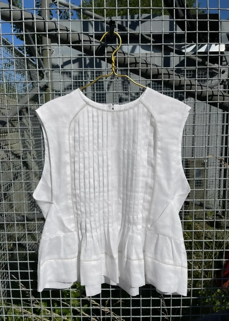 Coéme thelma ramie top white