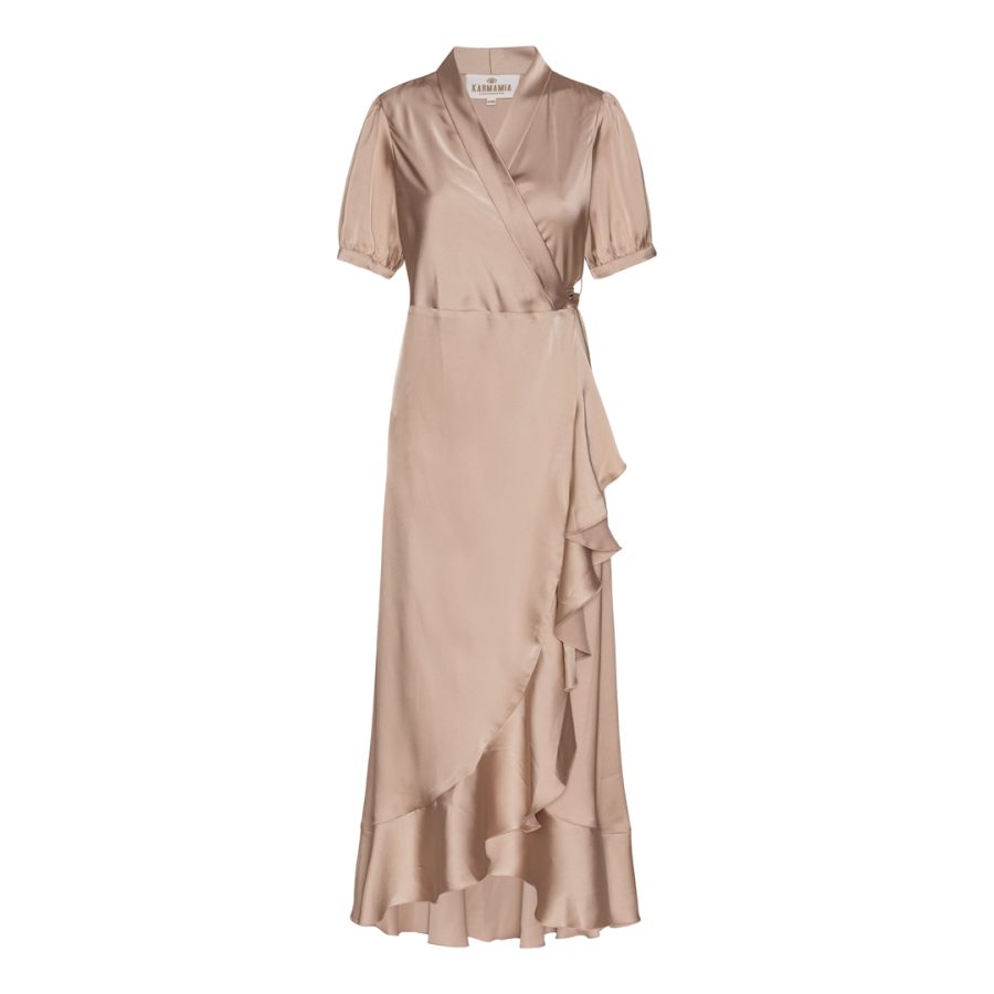Karmamia iris dress hammered satin blush