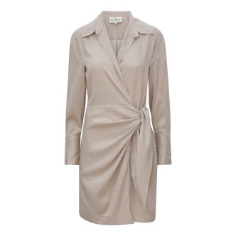 Karmamia ivy wrap dress snake jacquard