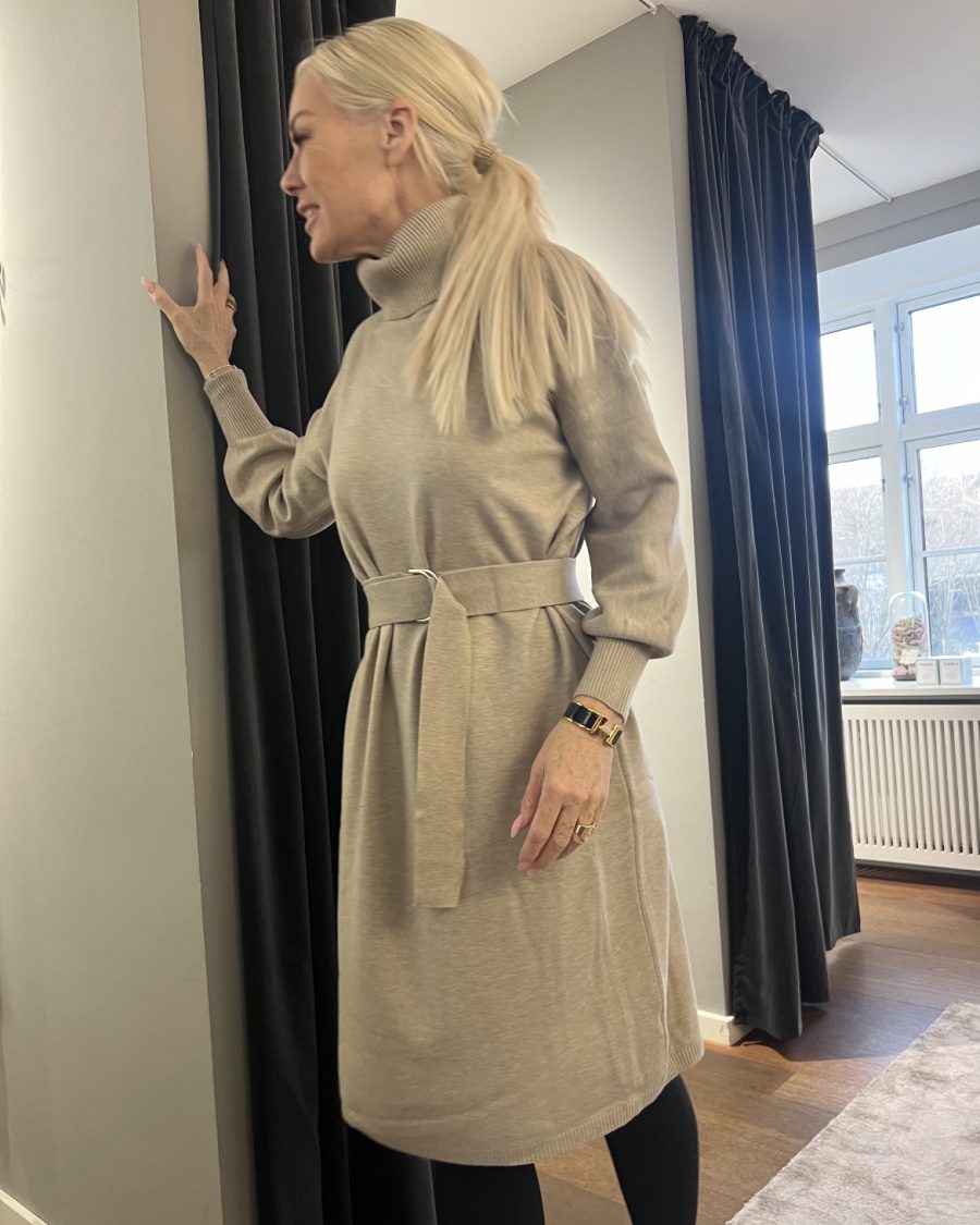Lara dress with belt khaki