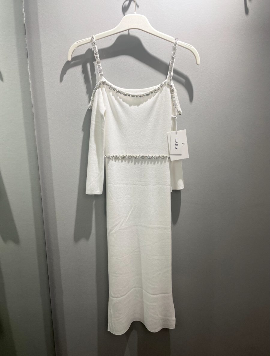 Lara off shoulder dress creme