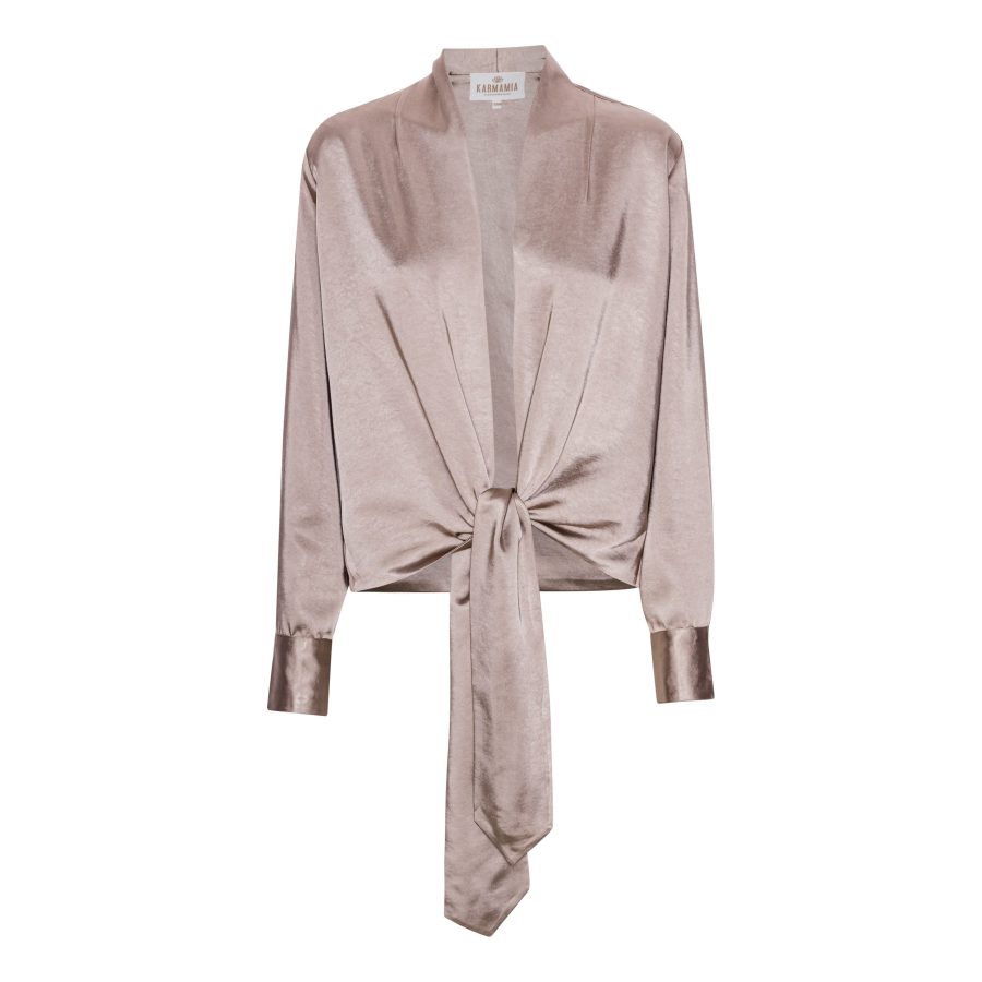 Karmamia wrap jacket nude rich satin