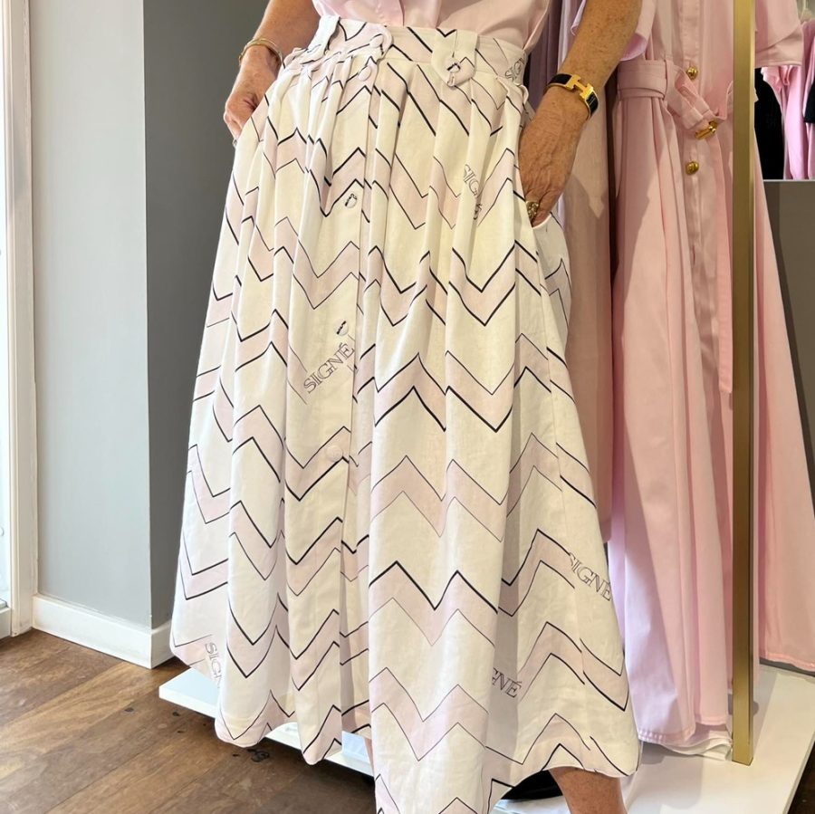 Signé skirt with zig zag print