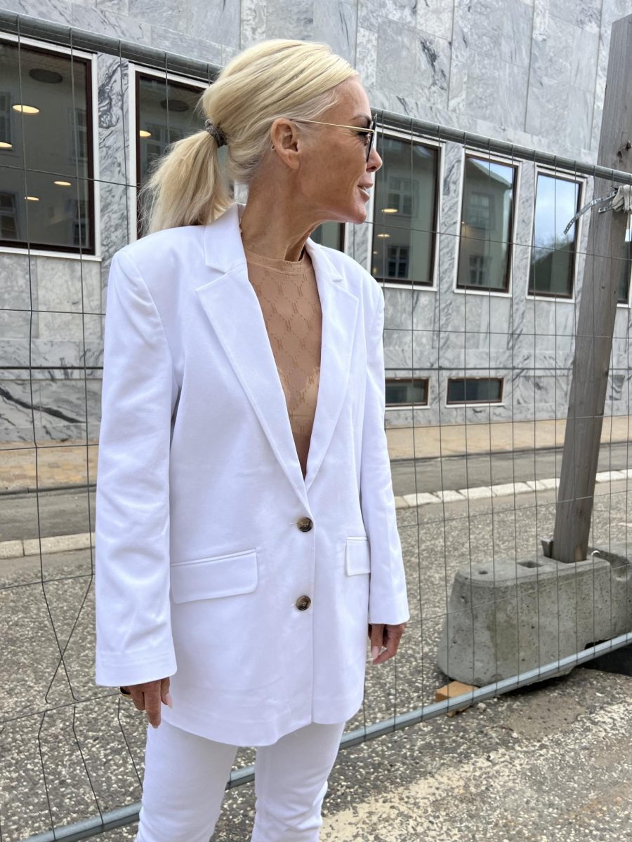 Ivy augusta boxy blazer optical white