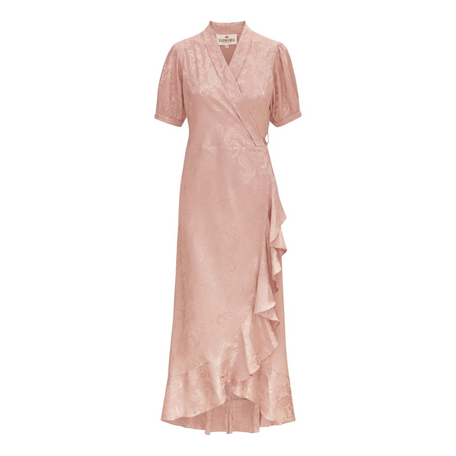 Karmamia iris dress rose jacquard
