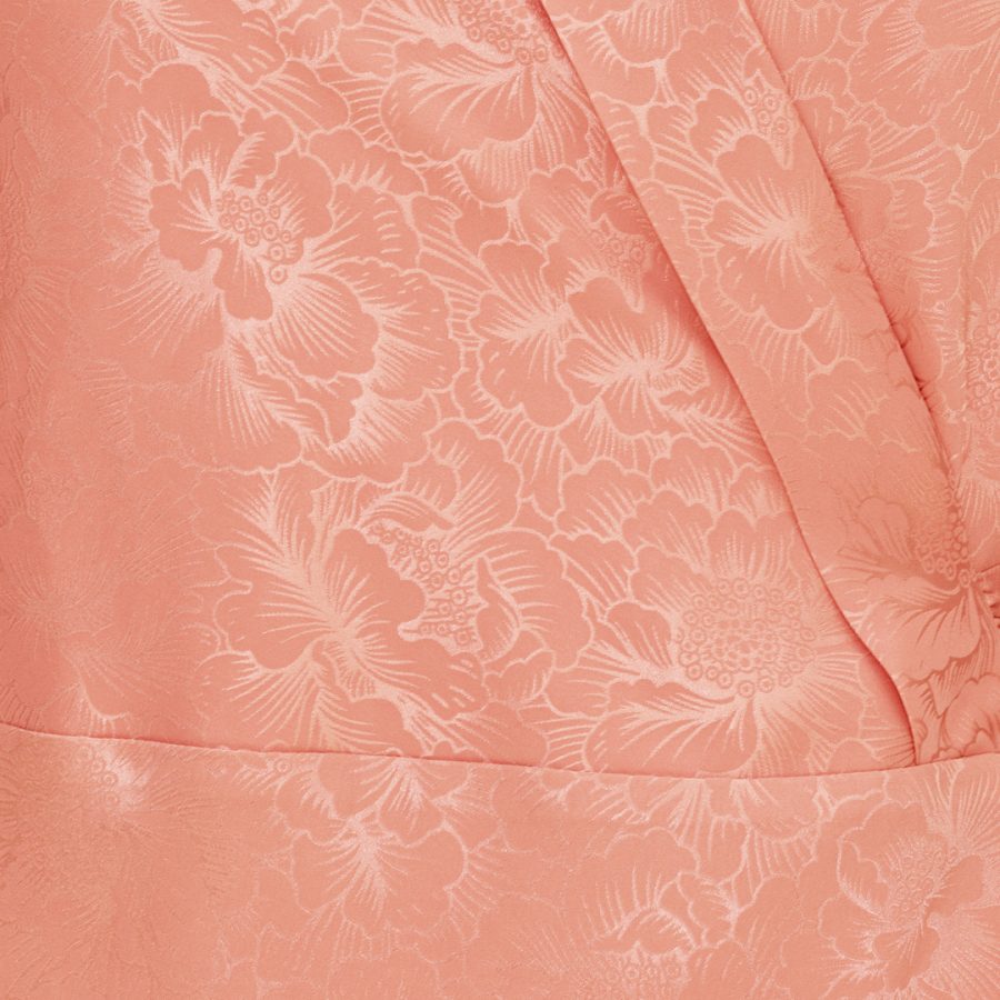 Karmamia iris dress peach flower jacquard - Image 3