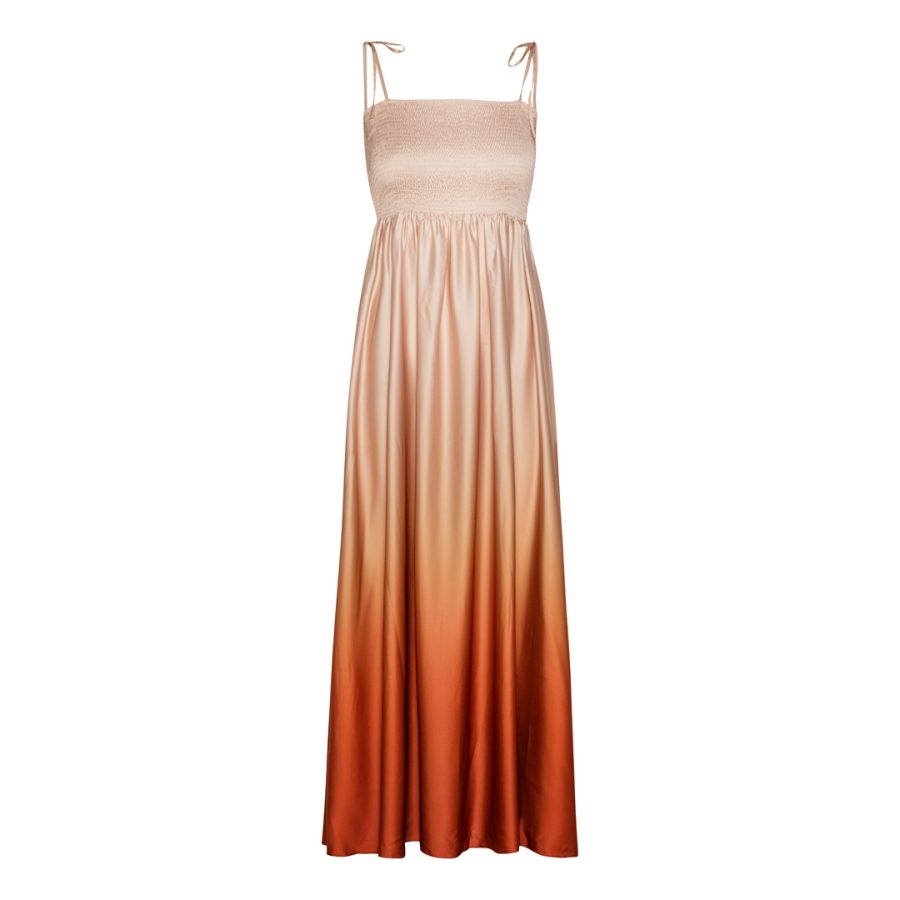 Karmamia odette dress gradient tangerine