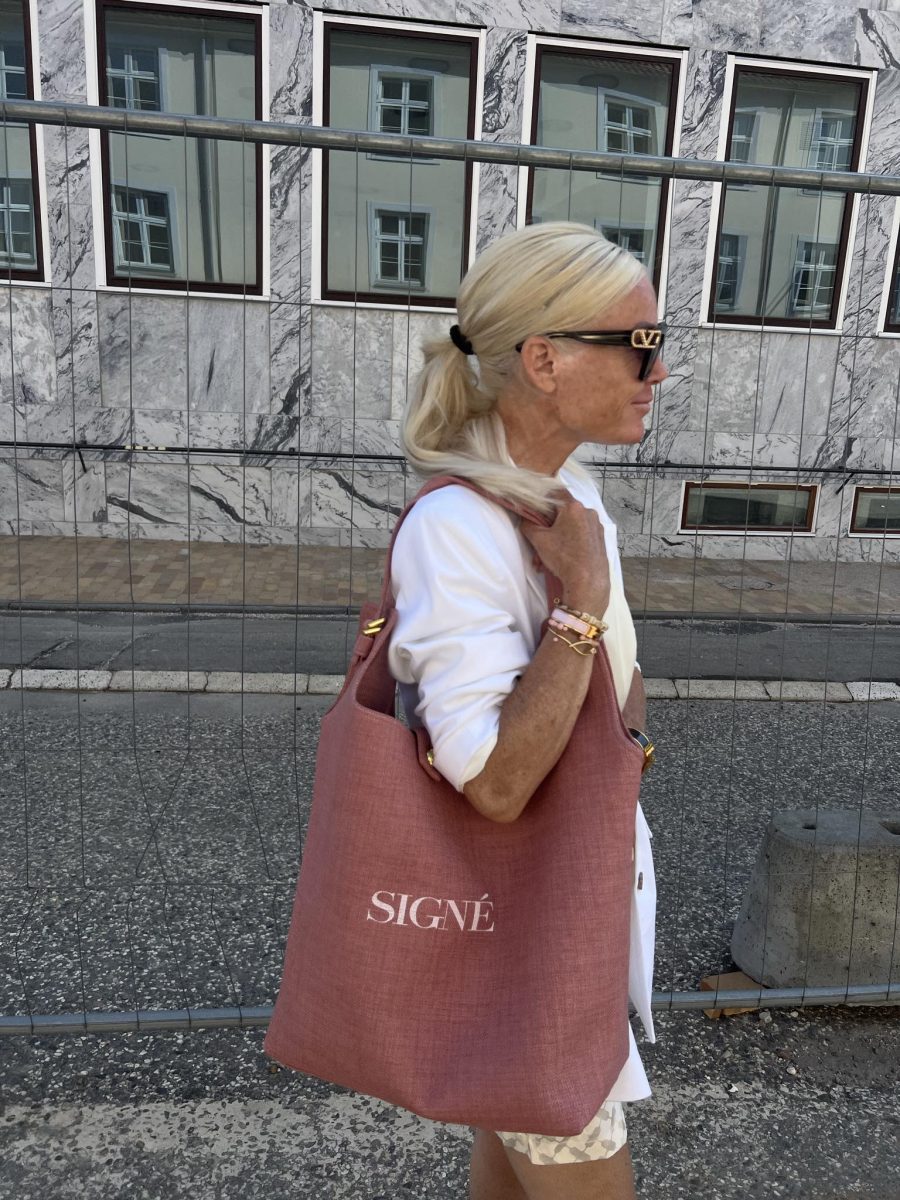 Signé totebag rose