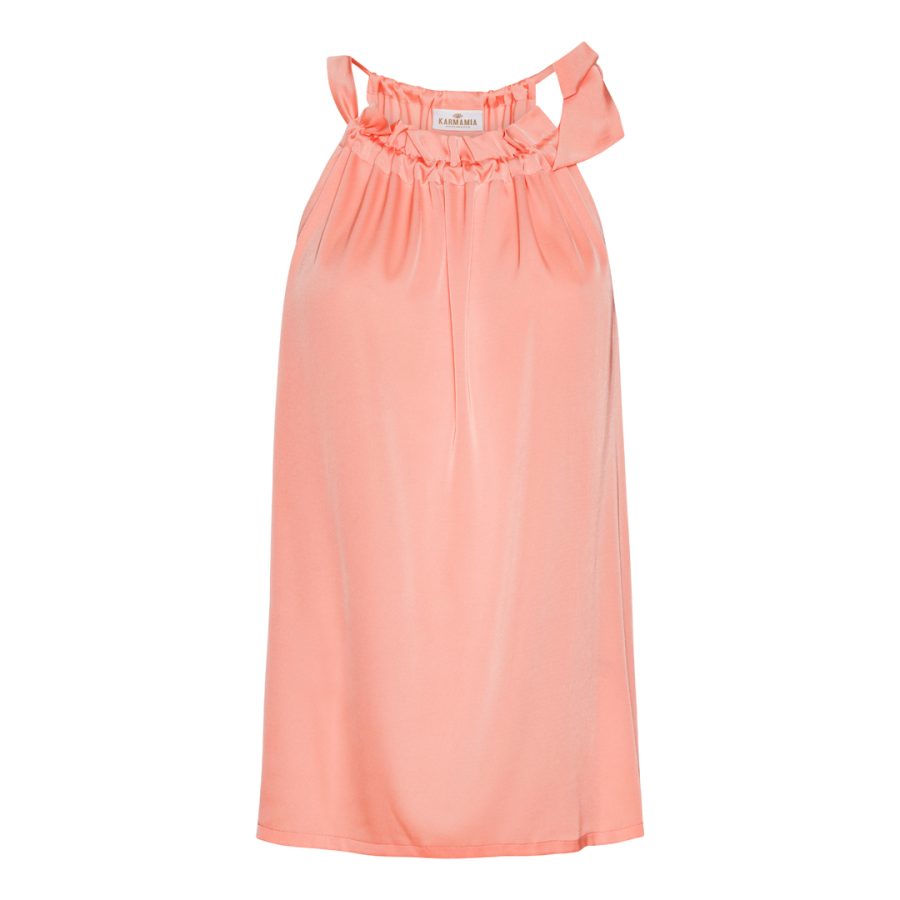 Karmamia ruffle tie top peach