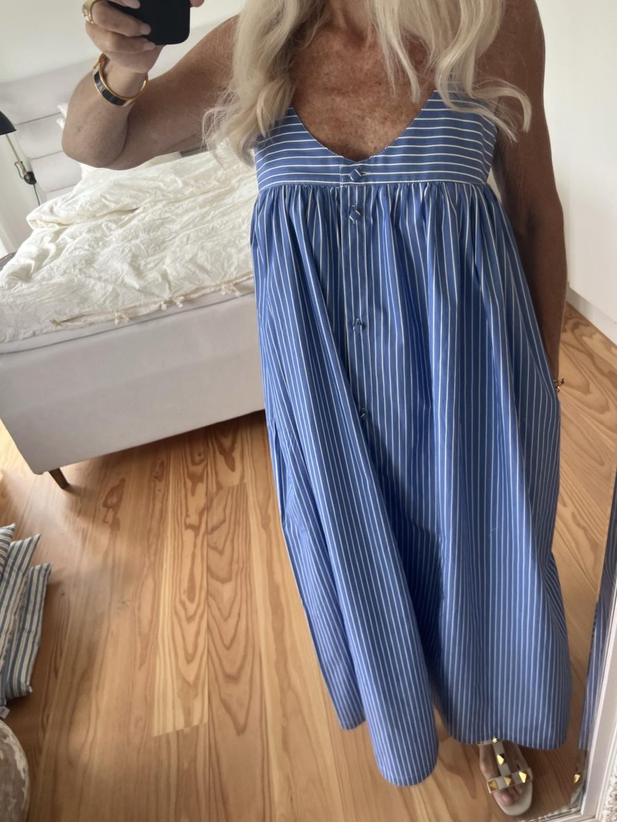 Signe maxi dress with stripes blue - Image 3